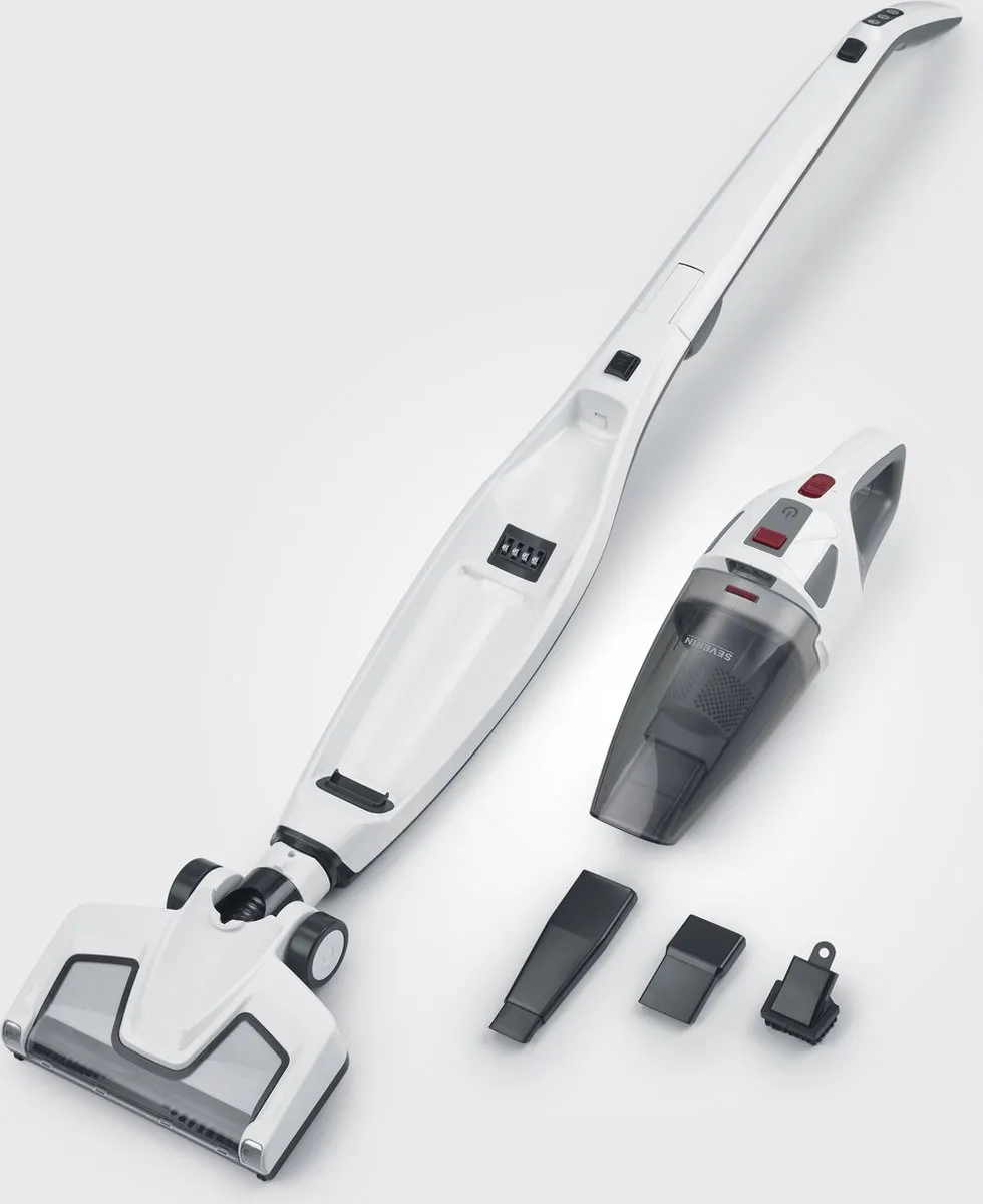 Severin HV 7173 Draadloze 2-in-1 Stofzuiger - Wit/Grijs