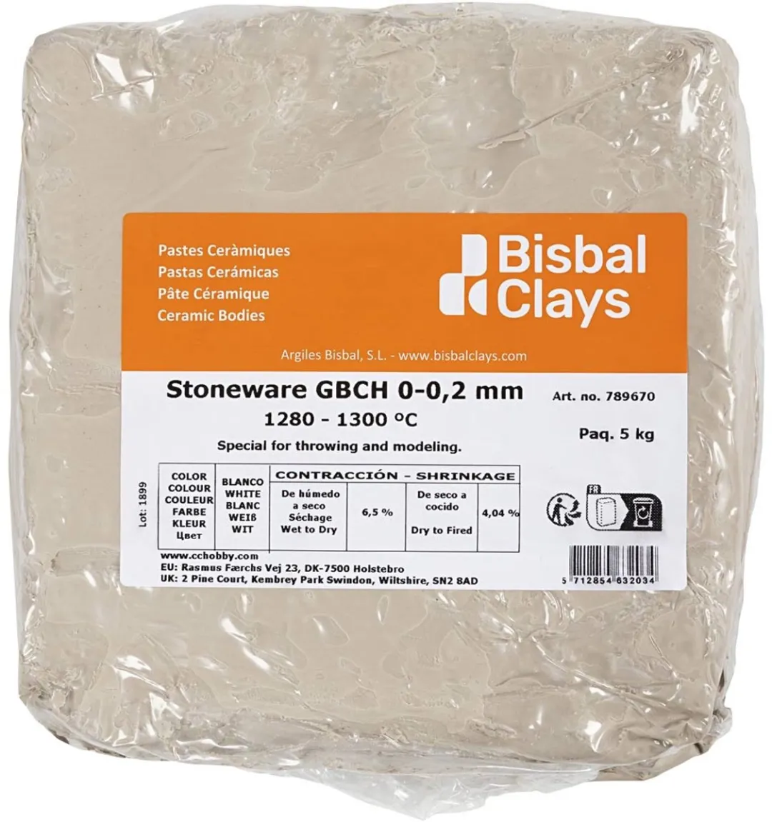 Creativ Company Stoneware Klei 5kg - Multicolor