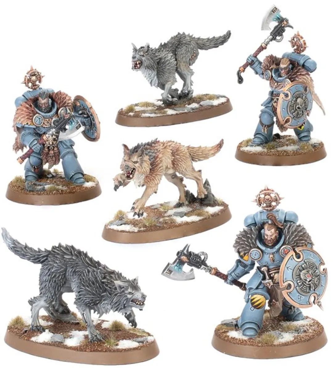 Warhammer 40K Space Wolves Wolf Guard Headtakers 53-29