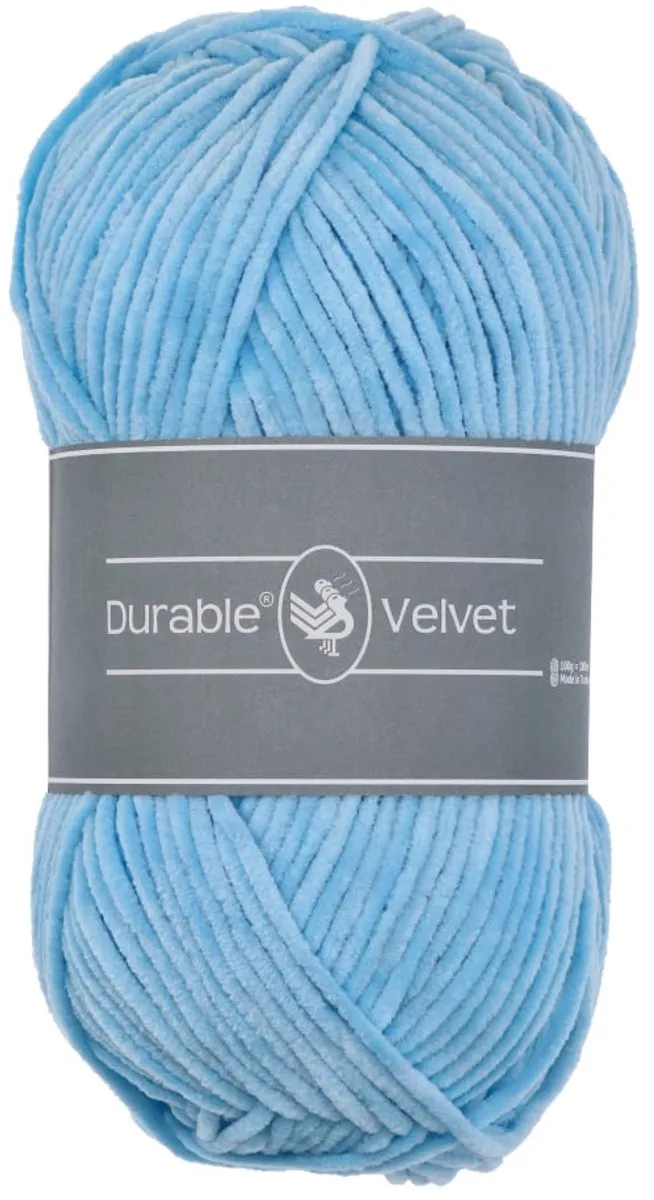 Durable Velvet Chenille Garen Light Blue