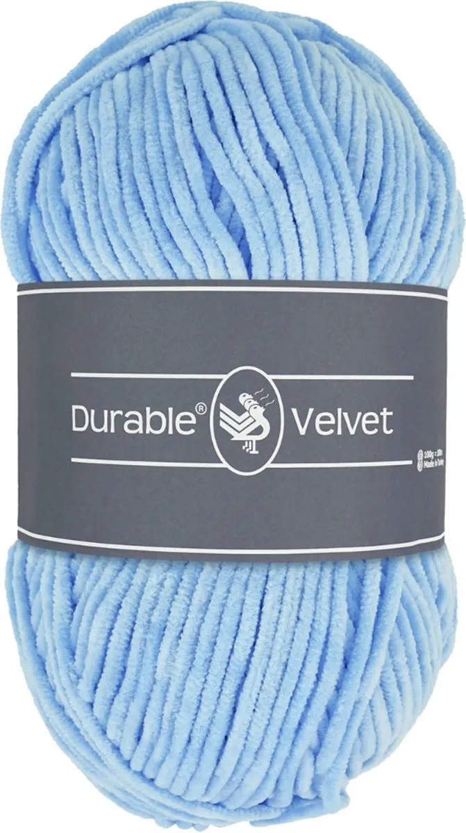 Durable Velvet Chenille Garen Light Blue
