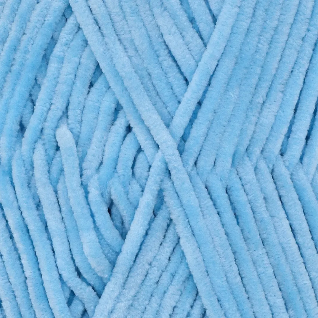 Durable Velvet Chenille Garen Light Blue