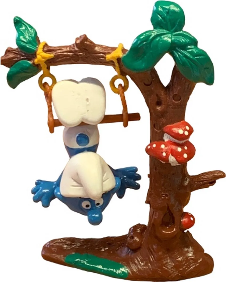 Schleich Smurf Hangend aan Trapeze 5,5cm