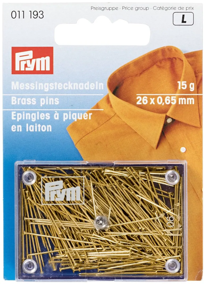 Prym Kopspelden 100 Stuks - messing RVS 26mm x 0,65mm