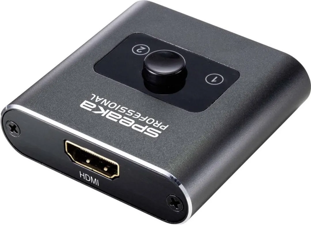 SpeaKa Professional SP-BDS-120 HDMI-switch 2 Poorten - 4K@60Hz - Grijs