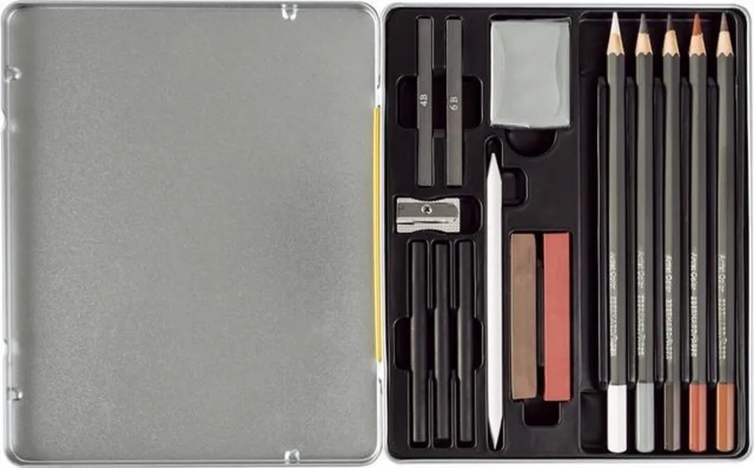 Eberhard Faber Artist Color Tekenset EF-516916 - 16 Stuks - Metaaletui
