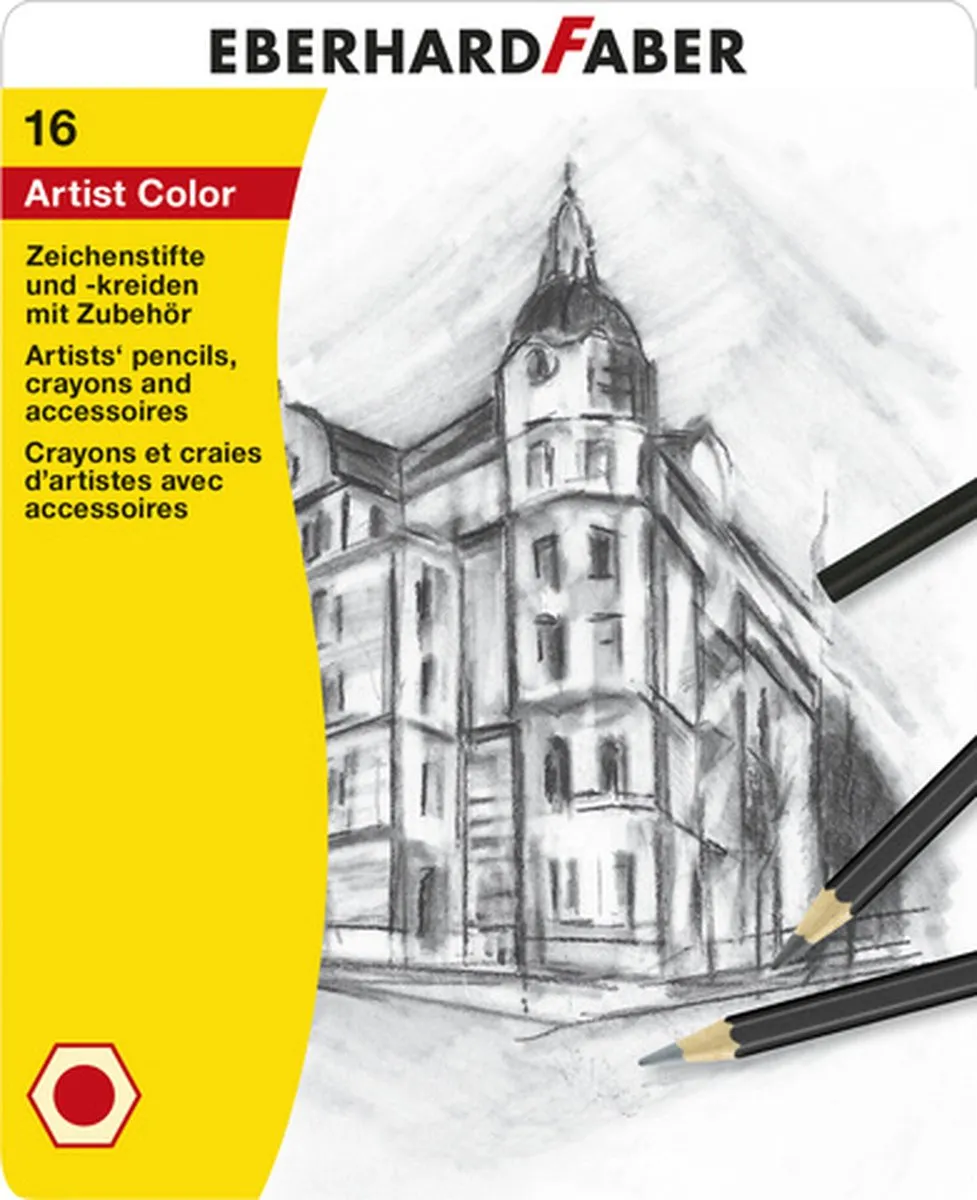 Eberhard Faber Artist Color Tekenset EF-516916 - 16 Stuks - Metaaletui