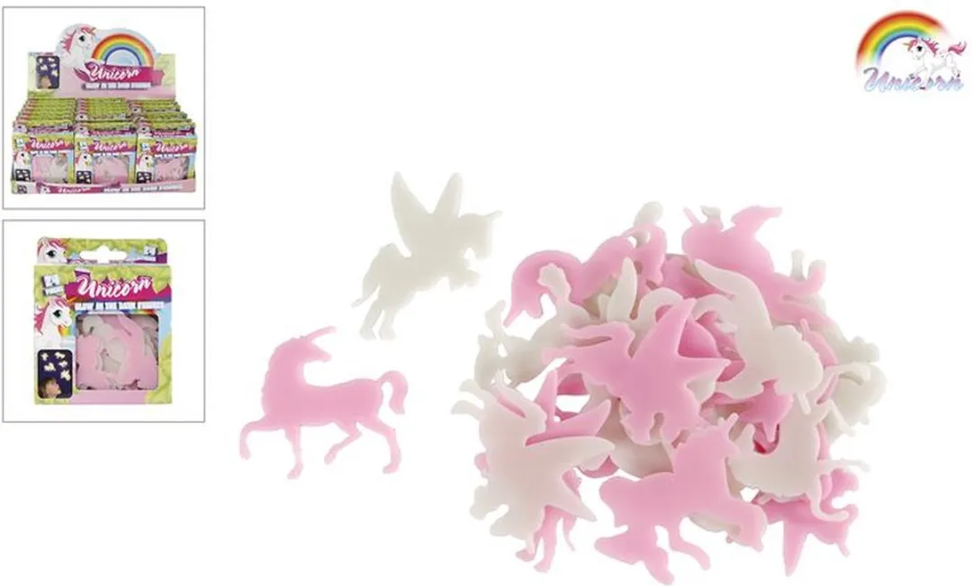 Toys Amsterdam Unicorn Glow-in-the-Dark 24 Stuks - Verschillende Kleuren