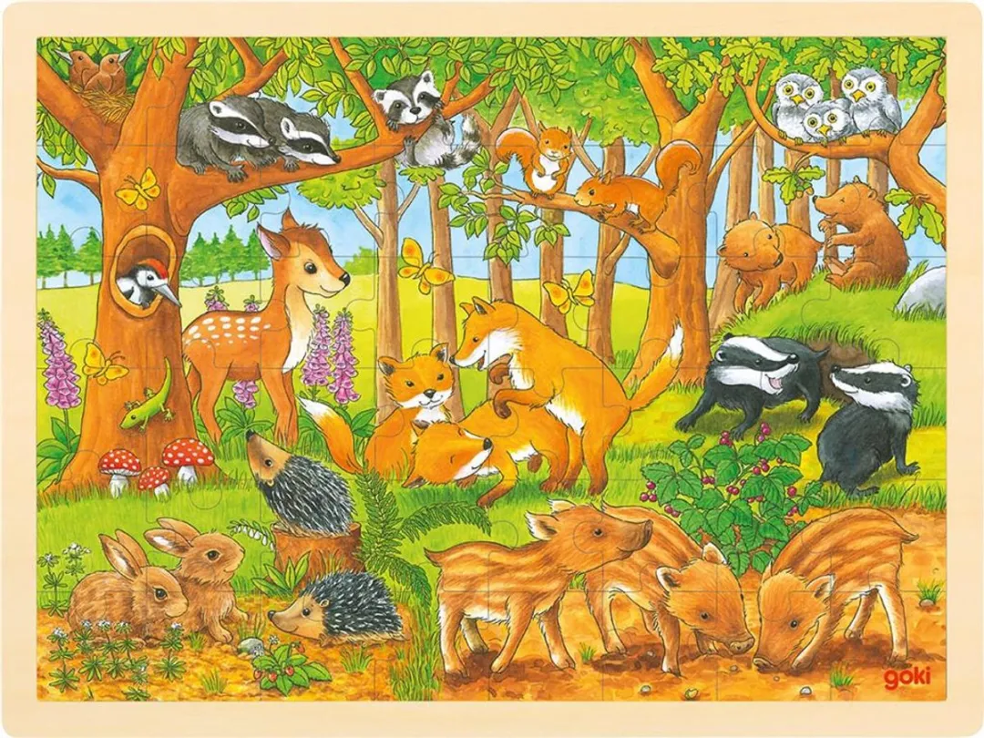 Goki Baby Animals Puzzle 48 Stuks - Multicolor