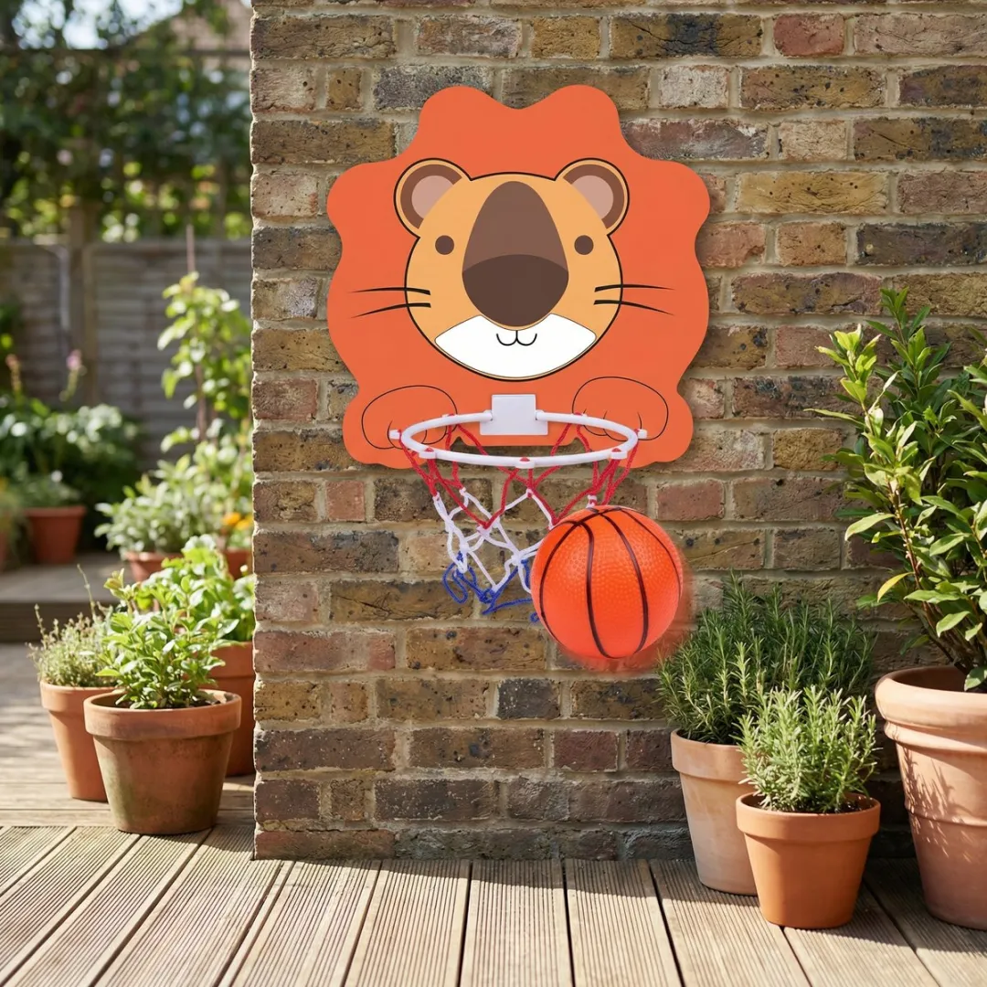 Eddy Toys Basketbal Set Leeuw - Oranje