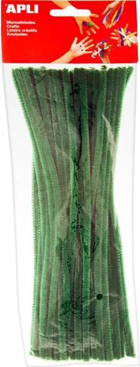 Apli Kids Chenille Draad Pijpenragers Groen 6mm x 30cm