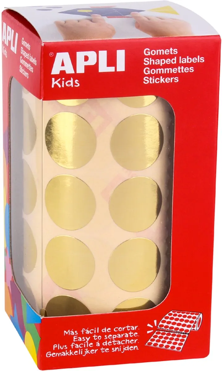 Apli Kids Sticker Rond Metallic Groen