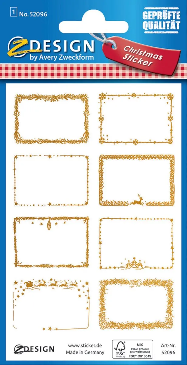 Avery 52622 Rechthoekig Goud/Wit Etiket - 6 Stuks - afbeelding 6 van 6