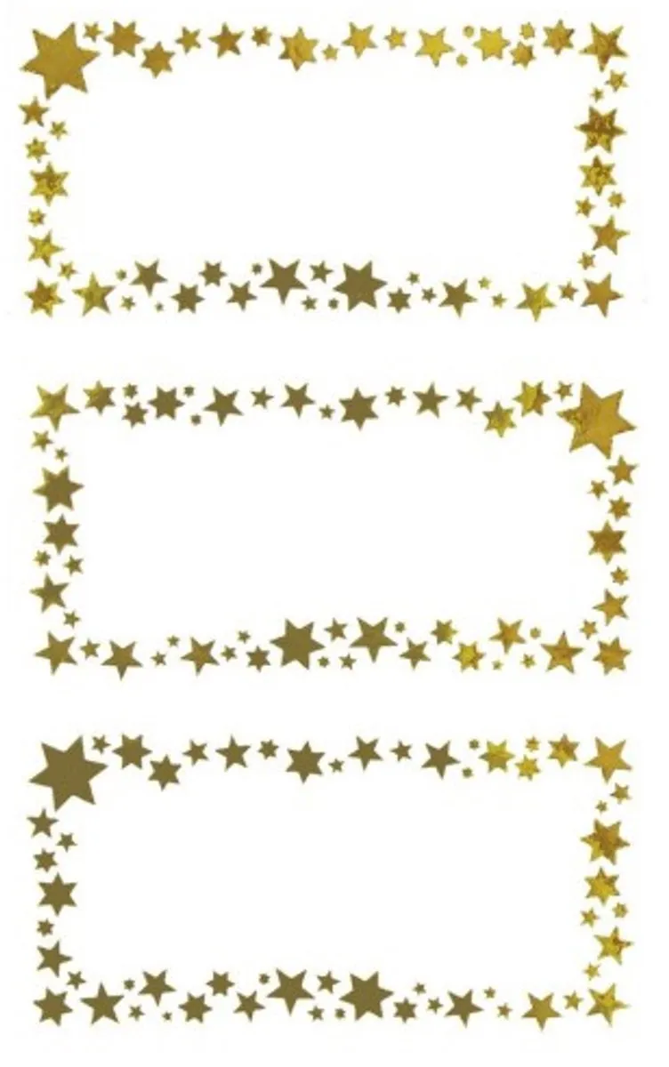 Avery 52622 Rechthoekig Goud/Wit Etiket - 6 Stuks