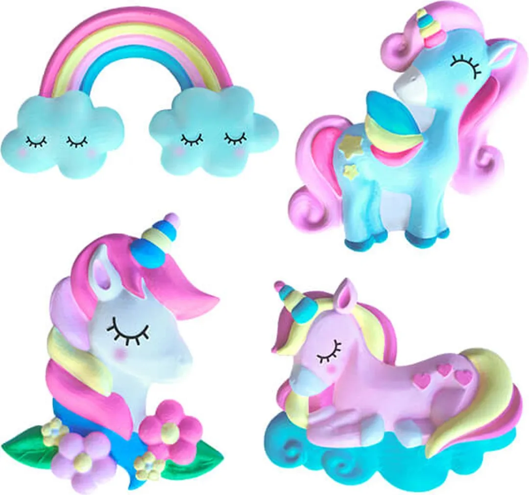 Eurekakids Unicorn DIY Koelkastmagneten - 6 Stuks