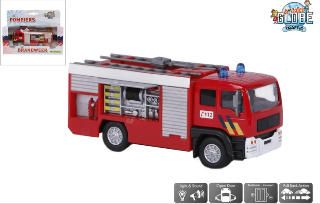Kids Globe Brandweerauto Tankauto 13cm