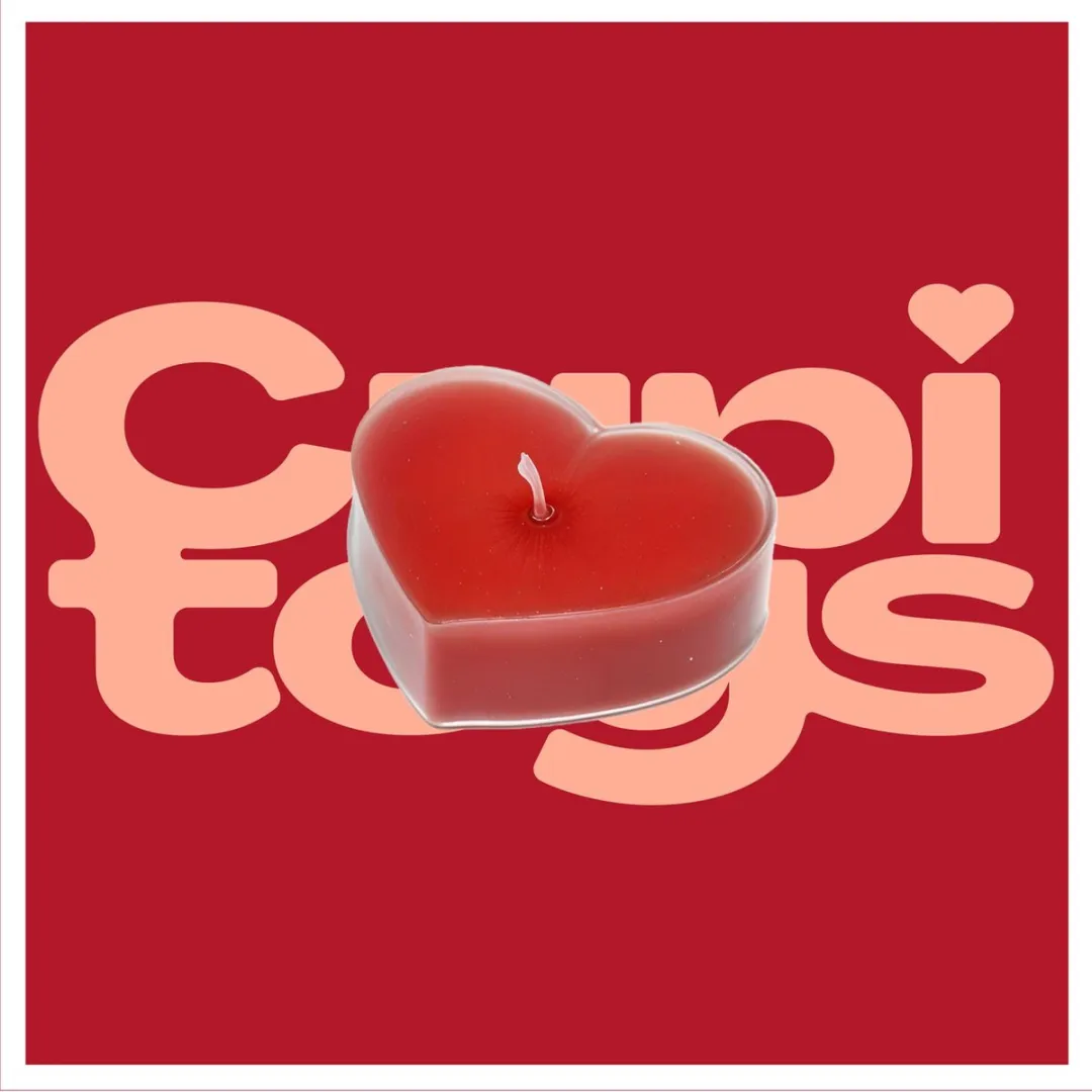 Waxinelichtjes - Hartjes - 10 stuks