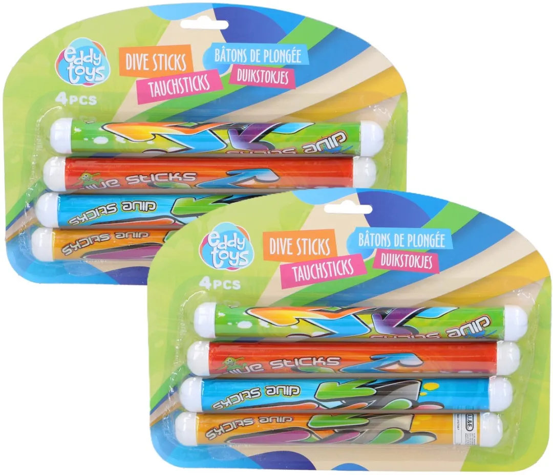 Eddy Toys Duikstaven - 8 Stuks - Multi