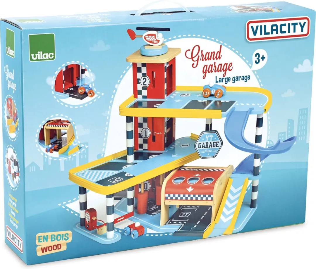 Vilac Vilacity Houten Garage - 1 Stuk