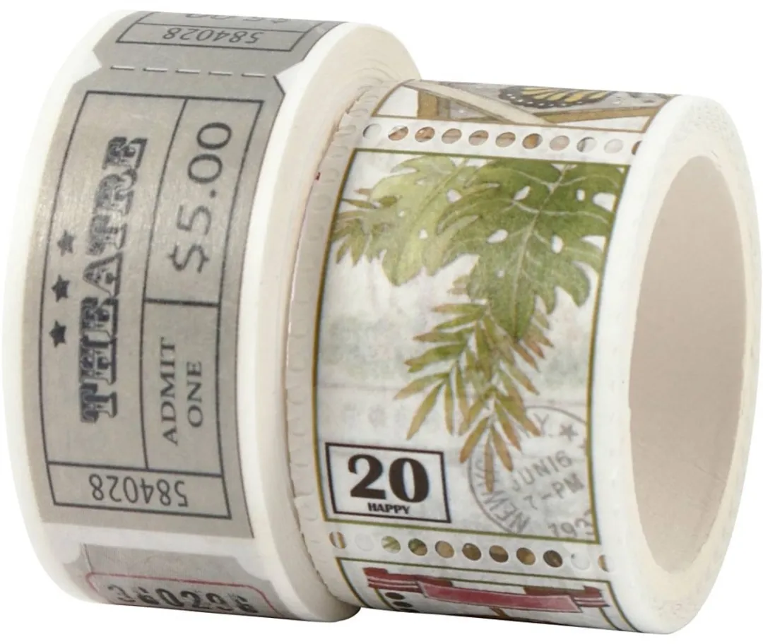 Creativ Company Masking Tape Multi-kleur 20mm & 25mm - 8m per rol