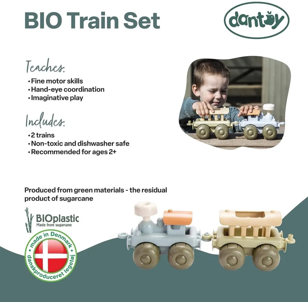Dantoy Bioplastic treinen, 2 stuks, vanaf 24 maanden