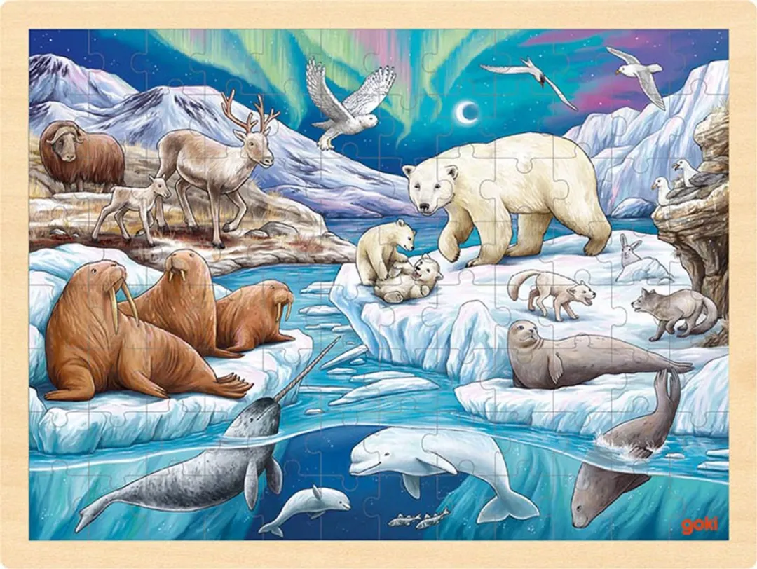 Goki Artic Ocean Animals Puzzle 96 Stuks
