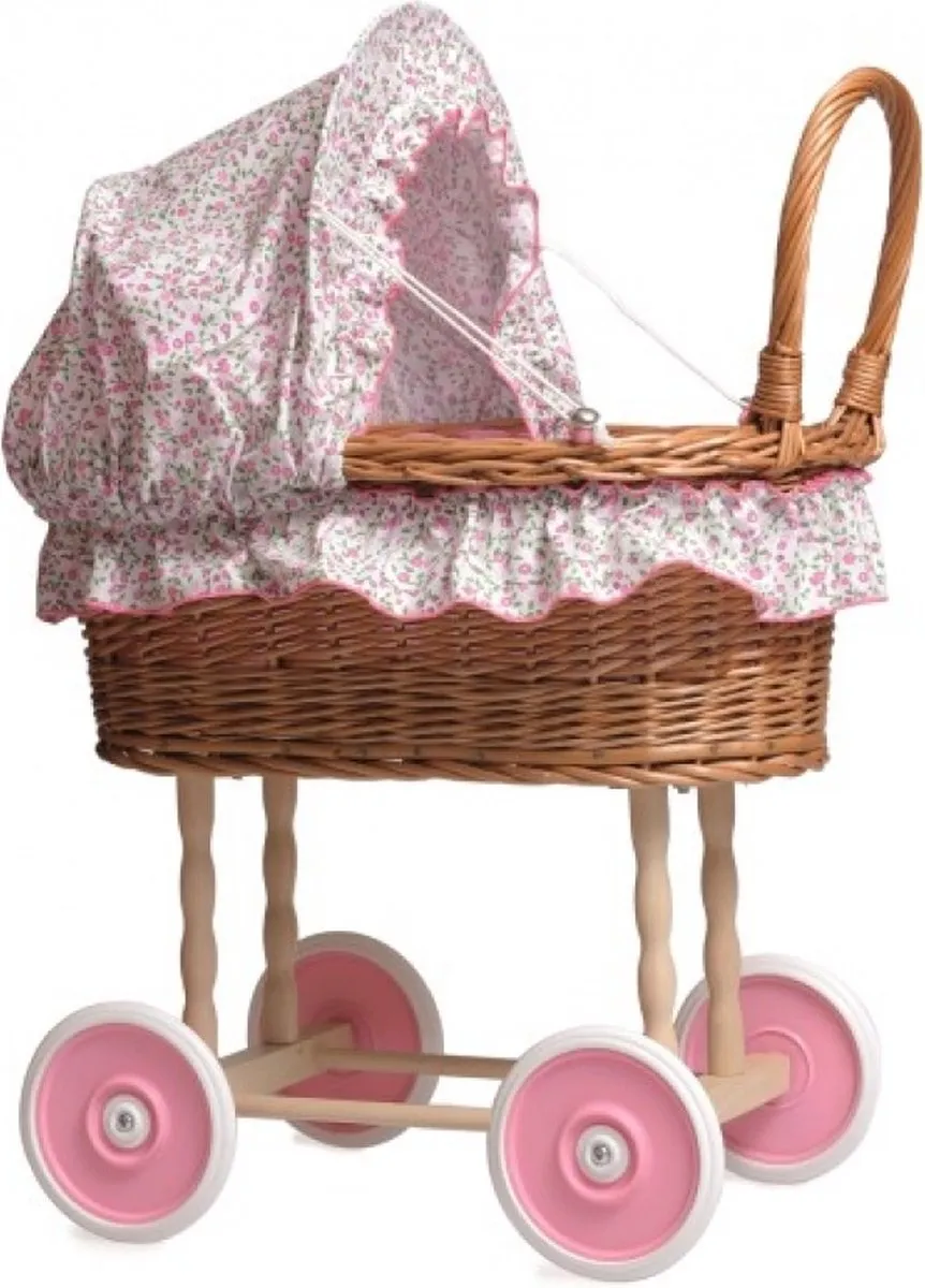 Egmont Toys Poppenwagen Riet Bloemenbekleding ET520059