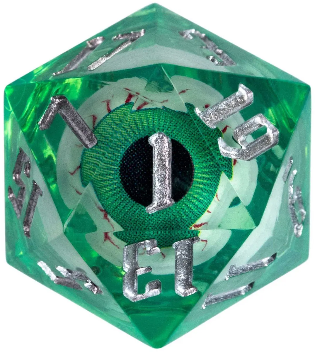 HOT Games Dobbelstenen-Set Oog Liquid Groen