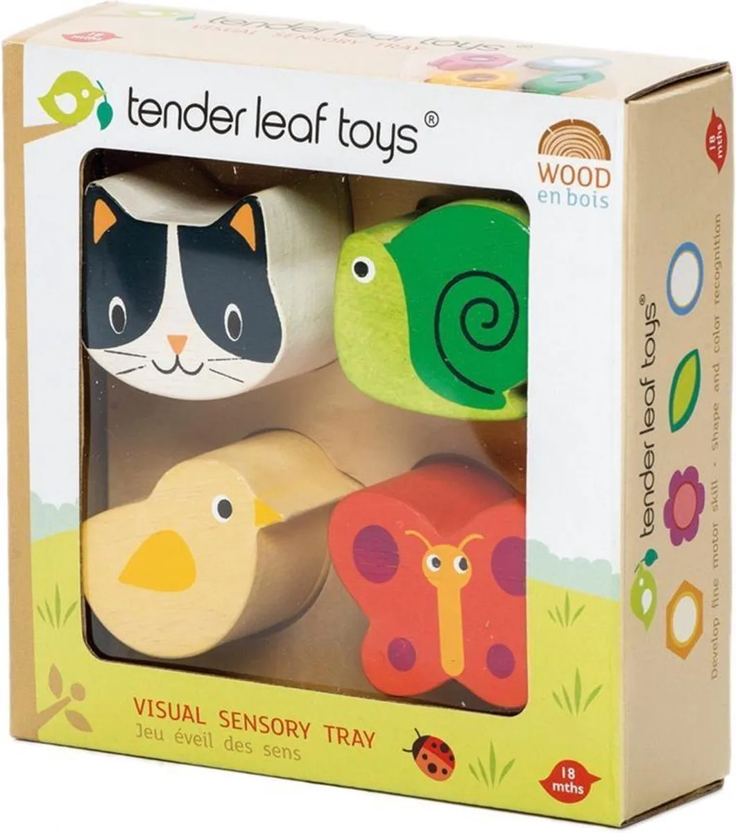 Tender Toys Vormenpuzzel Dieren Junior 4 Stuks - Multicolor