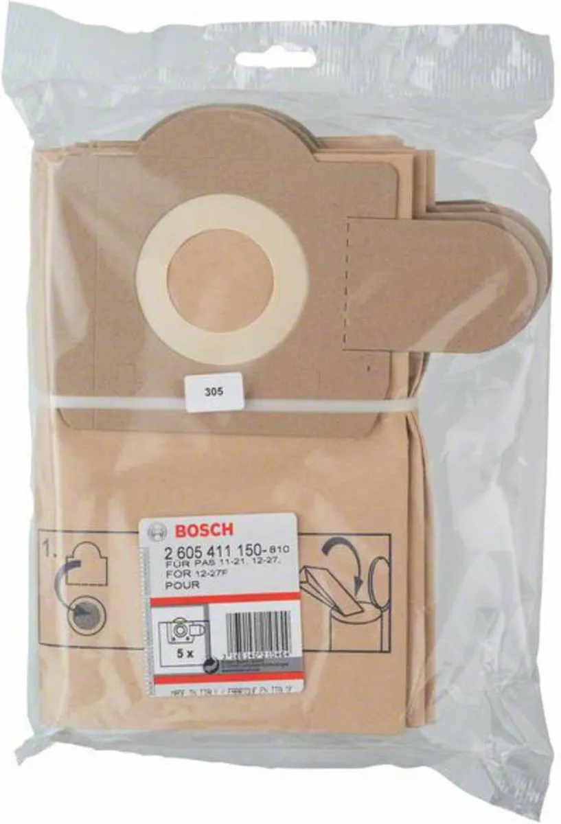 Bosch Stofzakken PAS 12-27 - 5 Stuks