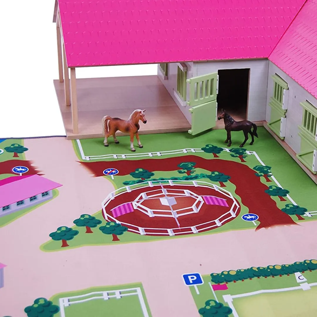 Kids Globe Speelkleed Paarden Manege XXL - Bruin