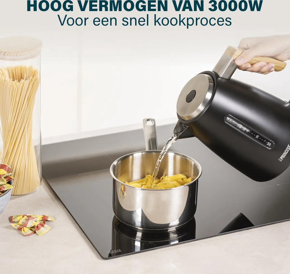 Princess Waterkoker Pure 236061 1.7L - 3000W - Zwart