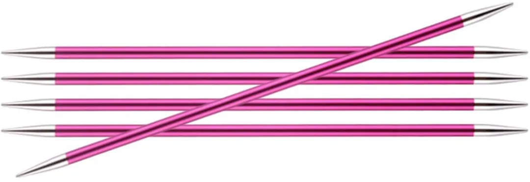 KnitPro Zing Sokkennaalden 5.00mm - 20cm - 5 Stuks - Roze