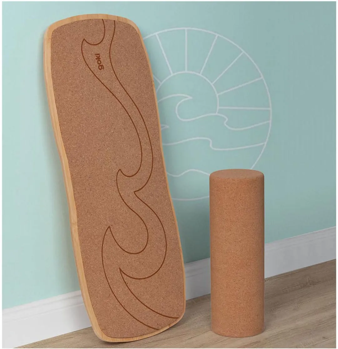 Goki Waikiki Beach Balanceerbord 60x24cm - Kurk - Hout