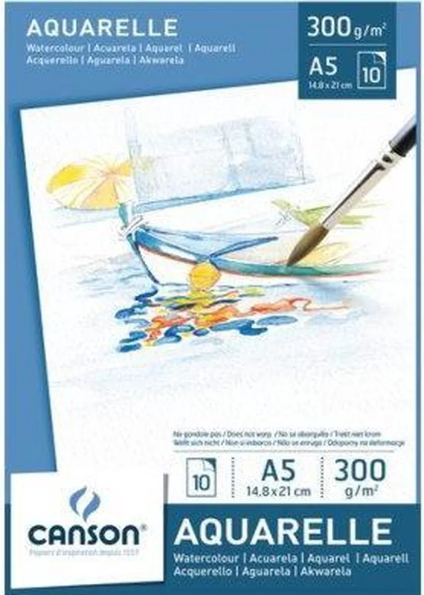 Canson Aquarelblok Graduate A5 20 Vel - 250 g/m²