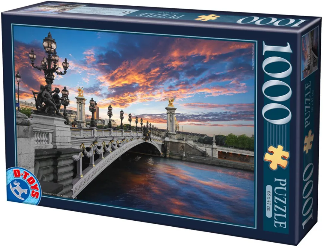 D-Toys Alexander III Brug Parijs Puzzel 1000 Stuks - Multicolor
