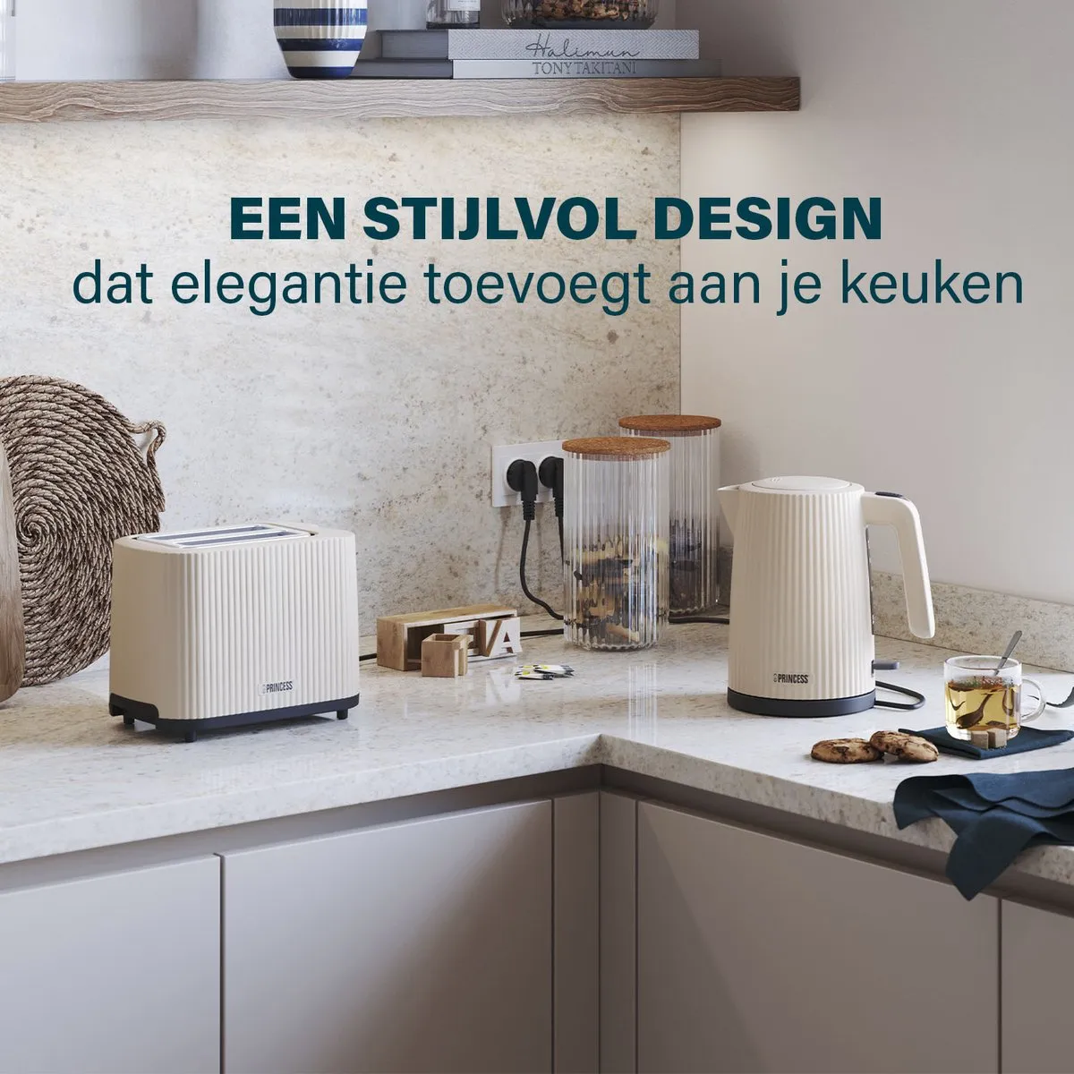 Princess Waterkoker Wave 236048 - 1.7L 2200W Beige