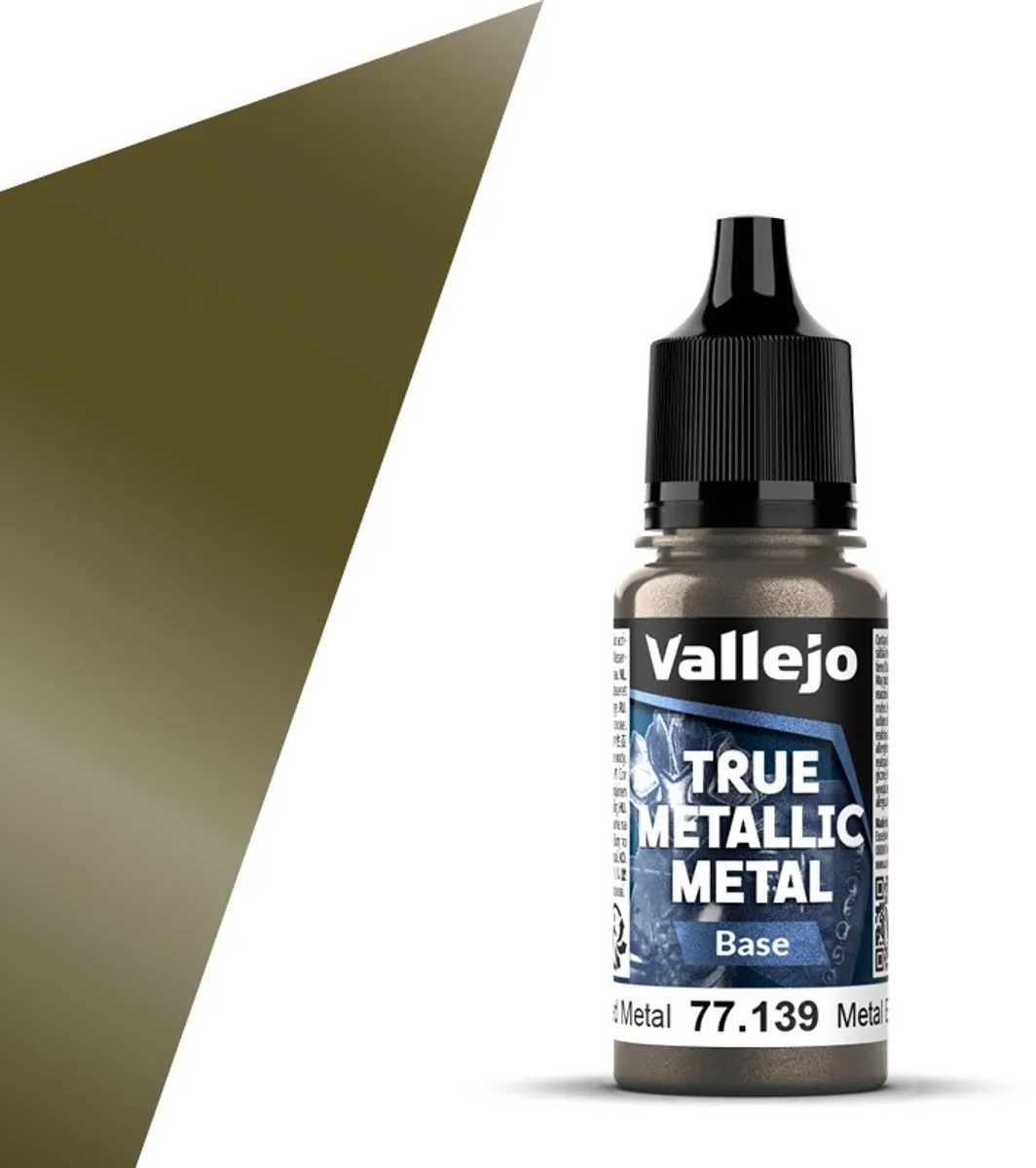 Vallejo Hobbyverf Acryl True Metallic Base 18ml - Verouderd Metaal
