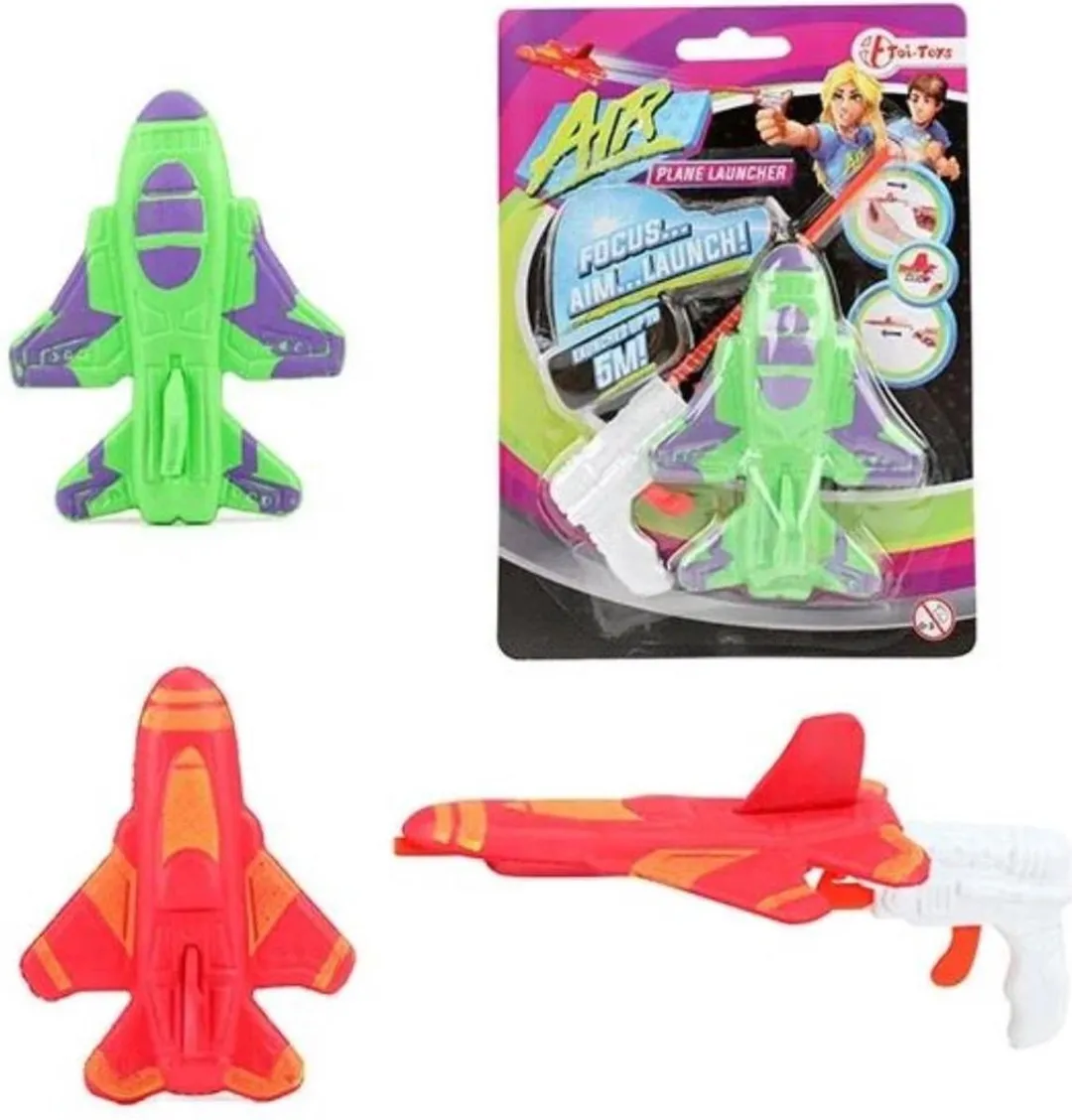 Toi-Toys Play Out Afschiet Foam Vliegtuigje - Multi kleuren