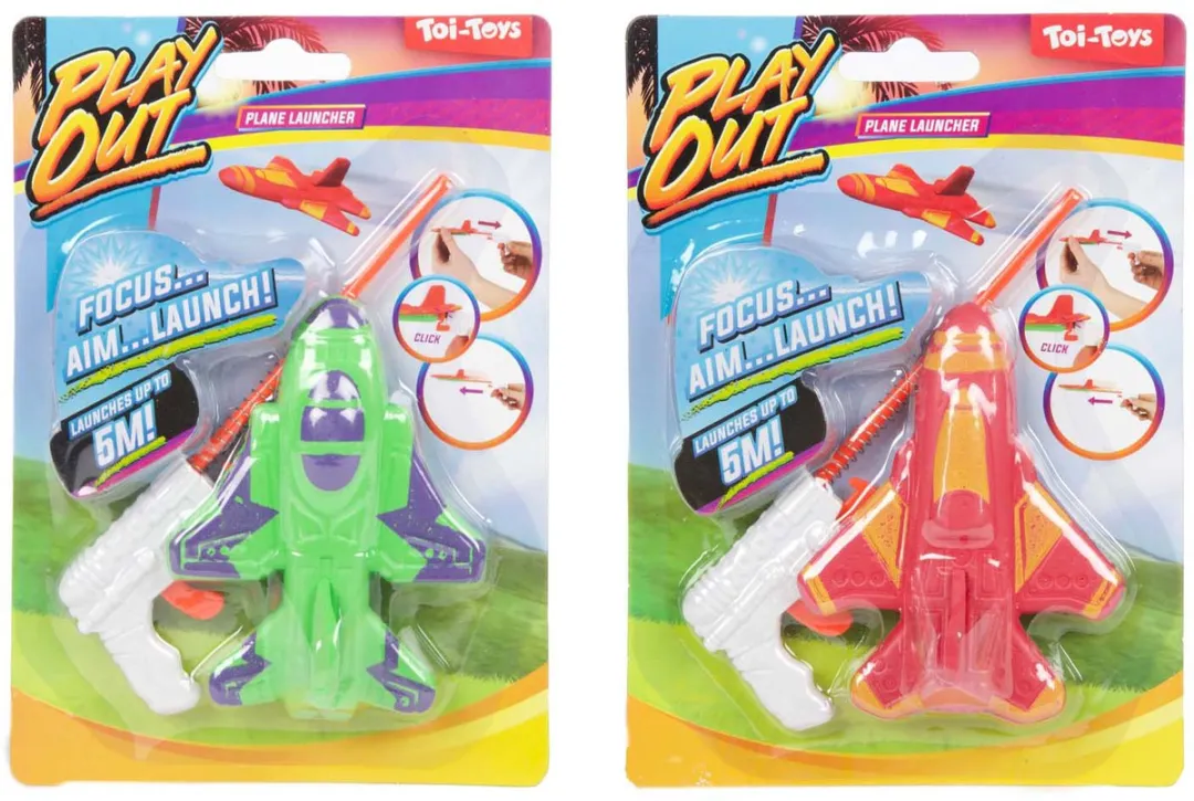 Toi-Toys Play Out Afschiet Foam Vliegtuigje - Multi kleuren