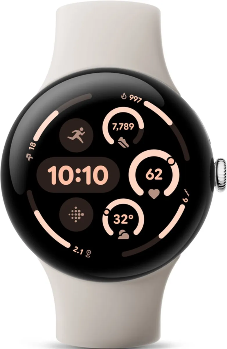 Google Pixel Watch 3 Smartwatch 45mm - Zilver/Wit
