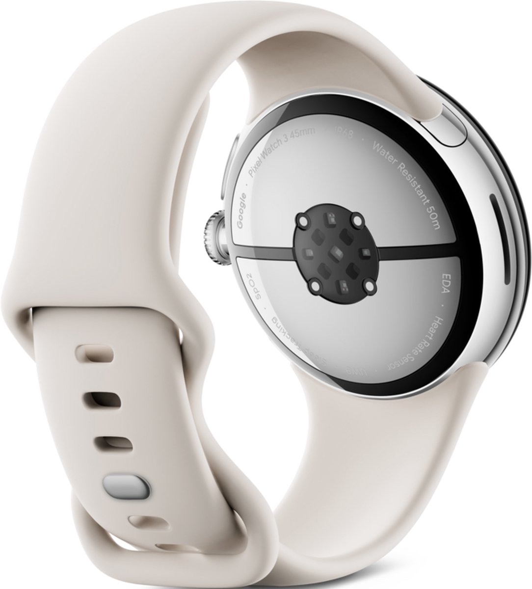 Google Pixel Watch 3 - Smartwatch - 45mm - Zilver/Wit