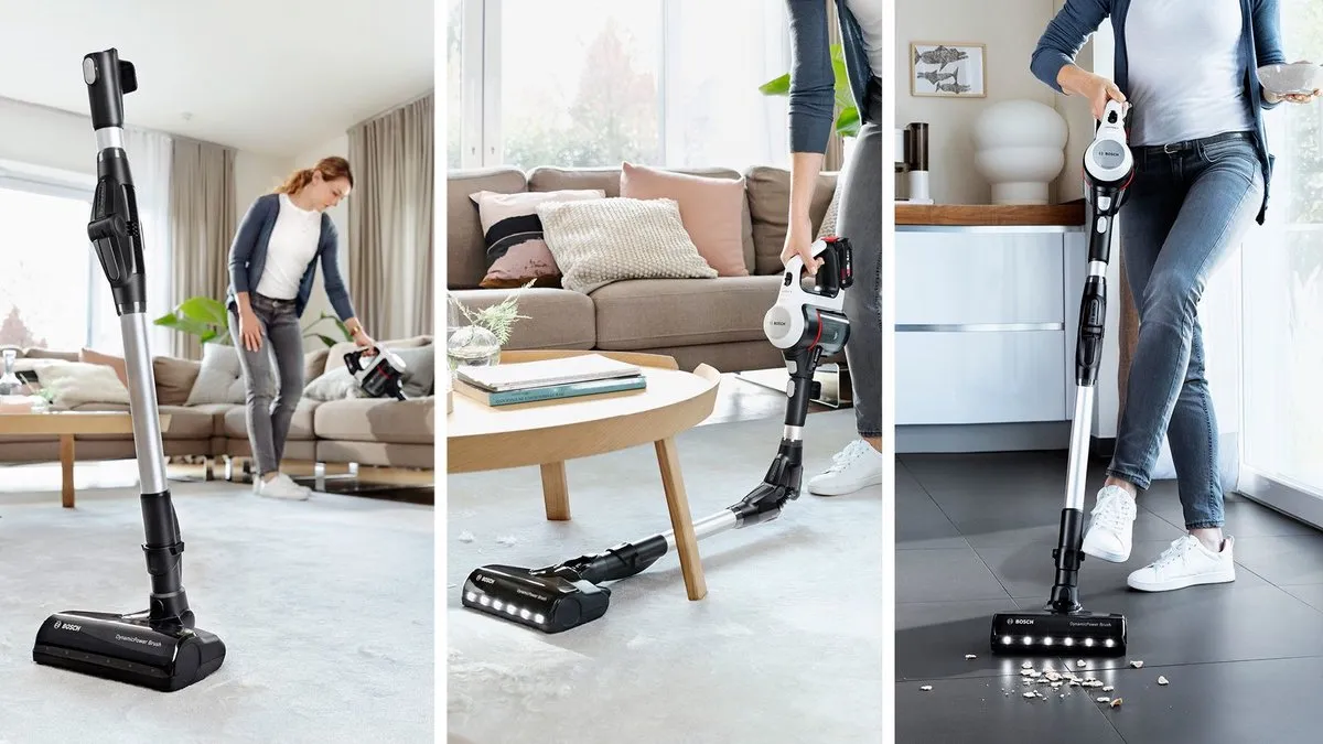 Bosch Unlimited 7 BSS711W Draadloze Steelstofzuiger - Zwart
