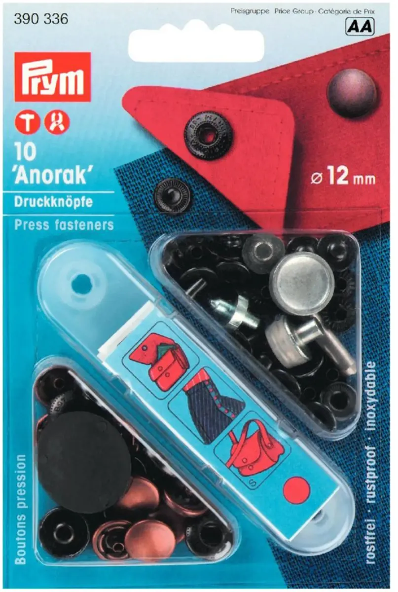 Prym Anorak Drukknopen 12mm Oudkoper - 10 Stuks