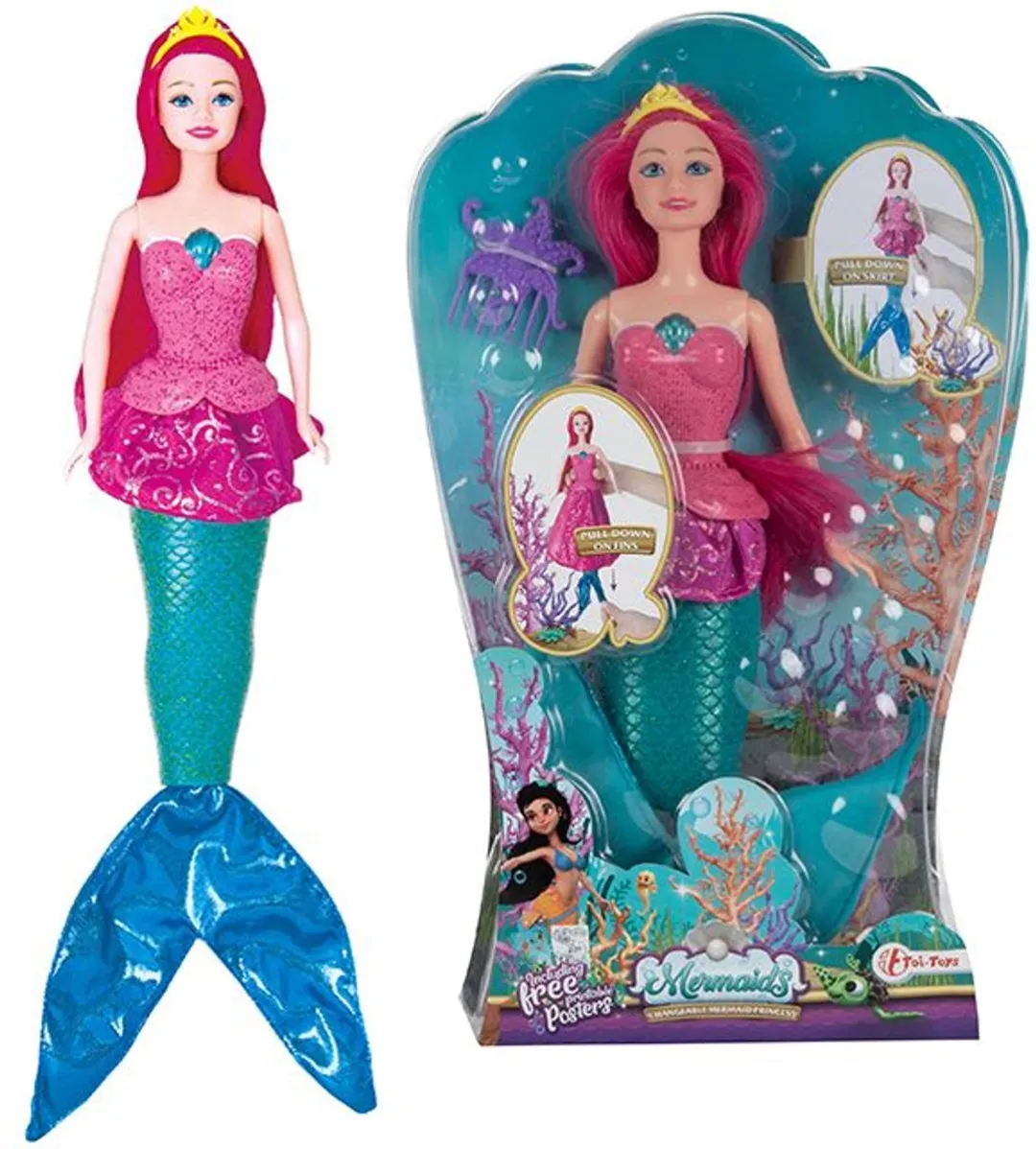 Toi-Toys Zeemeermin Tienerpop - Multi