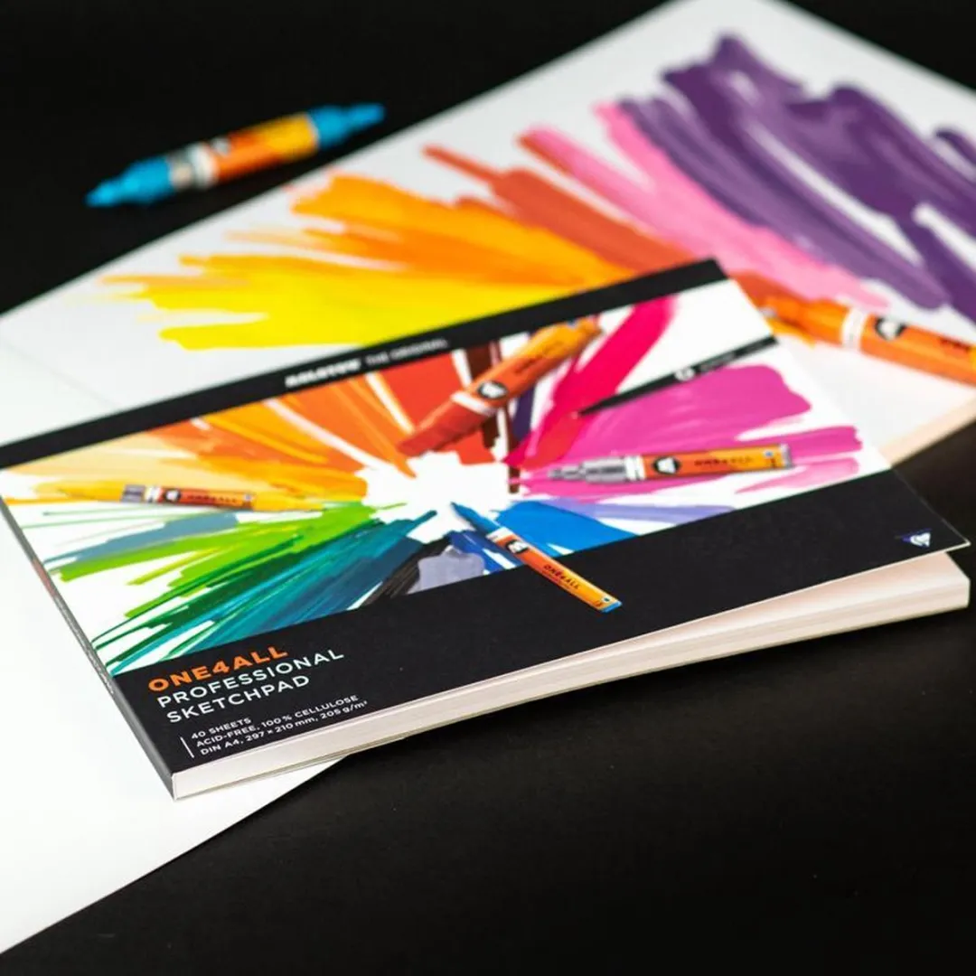 Molotow ONE4ALL Professional Sketchpad A4 - 80 Pagina's - Mixed Media