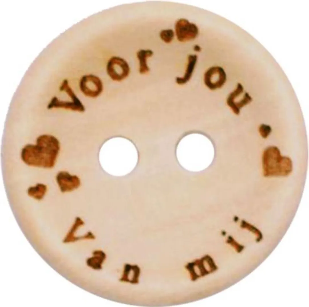 Durable Houten Knopen 20mm - 4 Stuks - Eiken