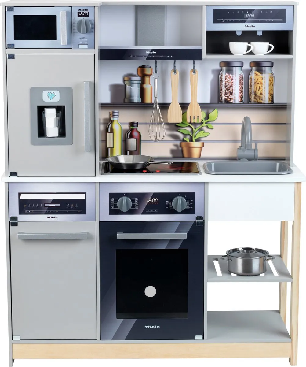 Klein Toys Miele Houten Familiekeuken 83,5x30x101cm - Multicolor