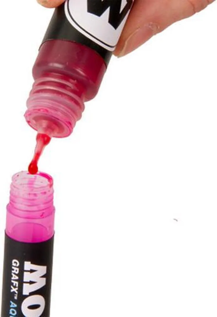 Molotow One4All Refill Marker Mix-Set - 5x30ml Inkt + 6x2mm Markers - Multicolor