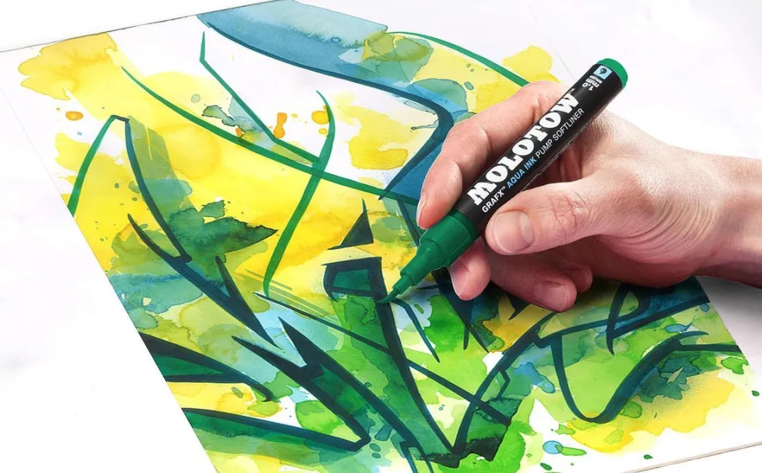 Molotow One4All Refill Marker Mix-Set - 5x30ml Inkt + 6x2mm Markers - Multicolor